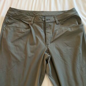 Men’s Grey/green lululemon pants. Size 32.